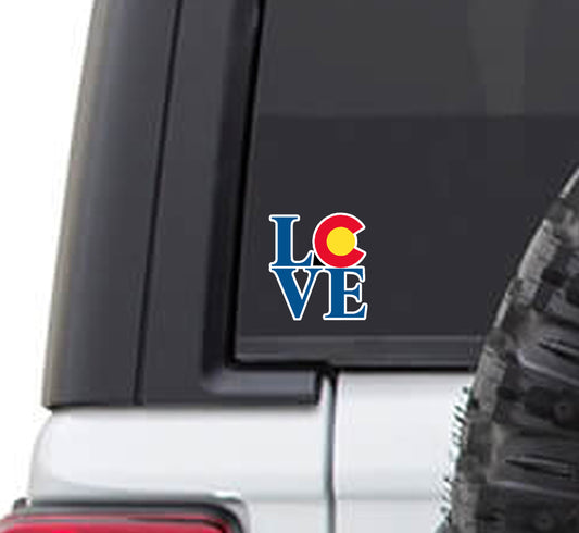 Colorado State Flag LOVE Sticker Decal L O V E Vinyl Sticker Decal